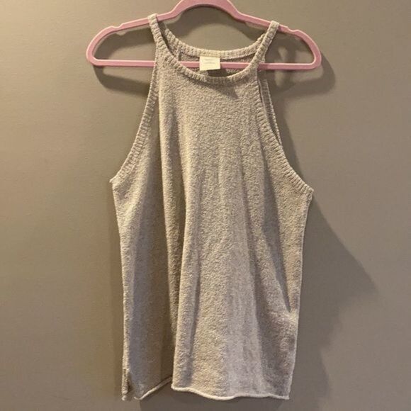 SCRAP-WORK Boutique Grey Knit Tank - Picture 2 of 4